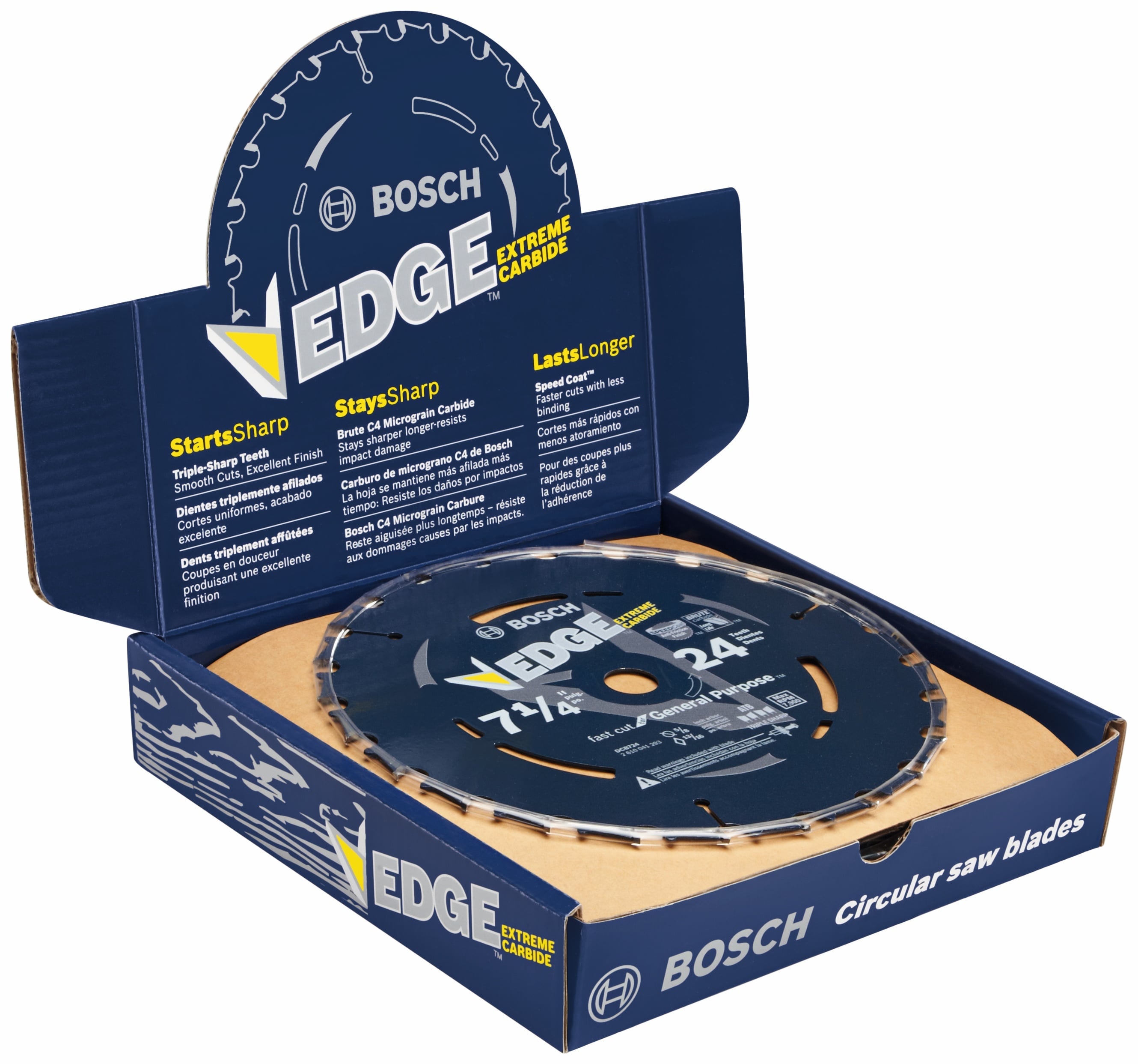 Bosch DCB724C10 10 件套 7-1/4 英寸 24 齿框架用圆锯片