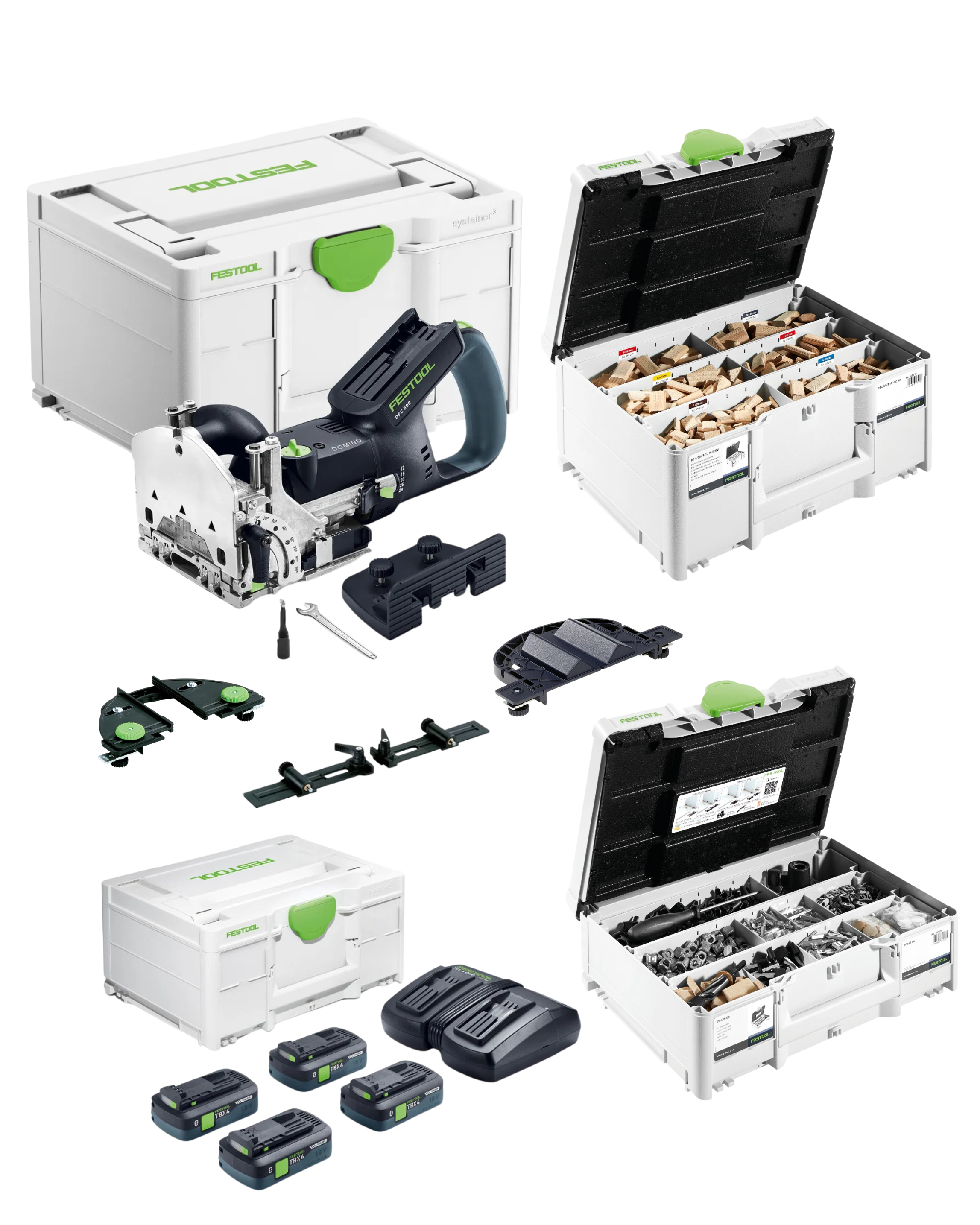 Festool DFC 500 18V 无绳 DOMINO 榫接机**套装 (FT578121ULTIMATE)