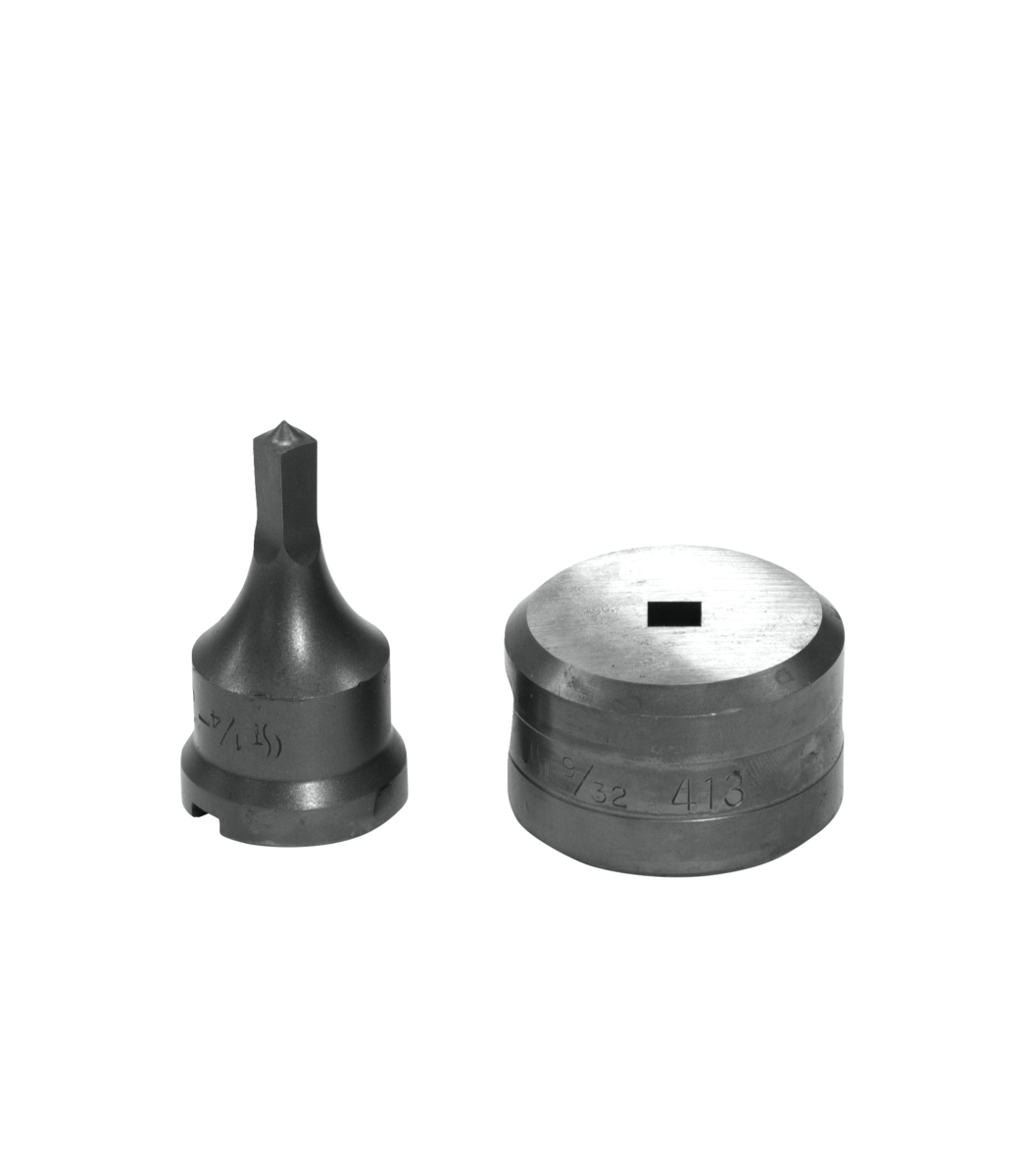 Edwards Ironworkers PDSQ1/4 1/4 英寸方形冲孔与模具套装(带键槽)