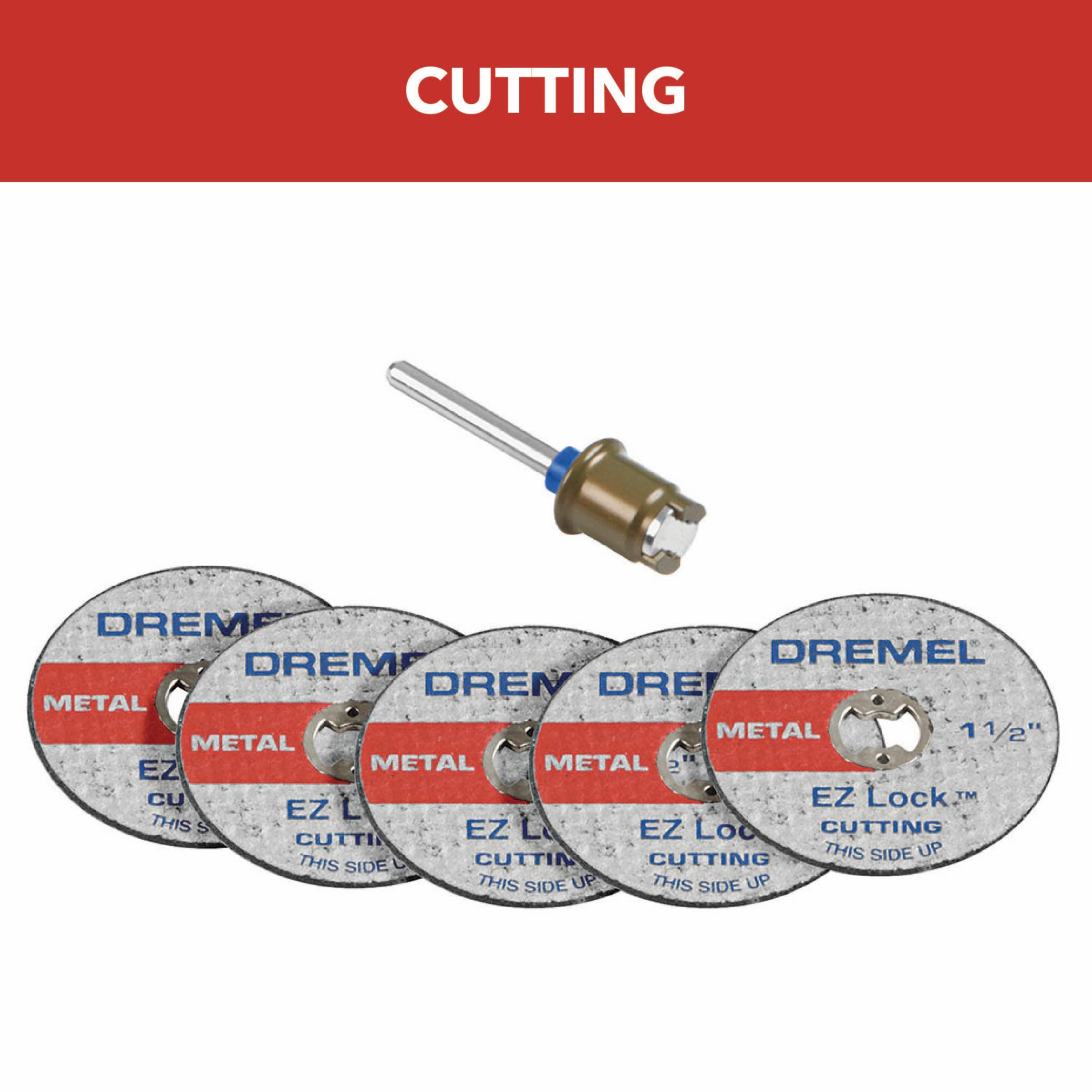 Dremel EZ406-02 1-1/2 英寸 EZ Lock 切割轮入门套件