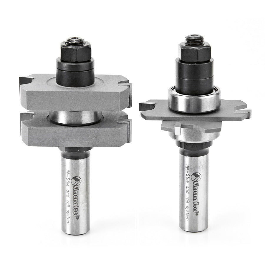 Amana Tool 55439 硬质合金可调式直纹风格榫槽刀组