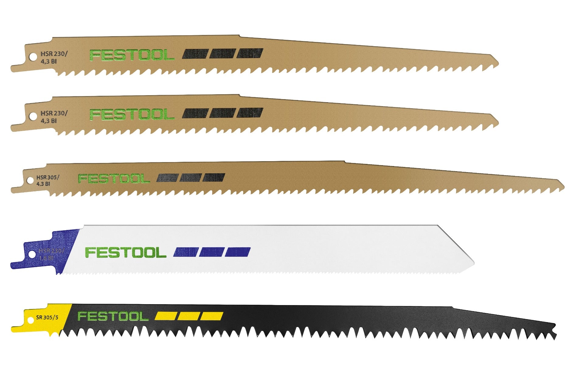 Festool RS-Sort/5 往复锯锯片套装 (FT577496)