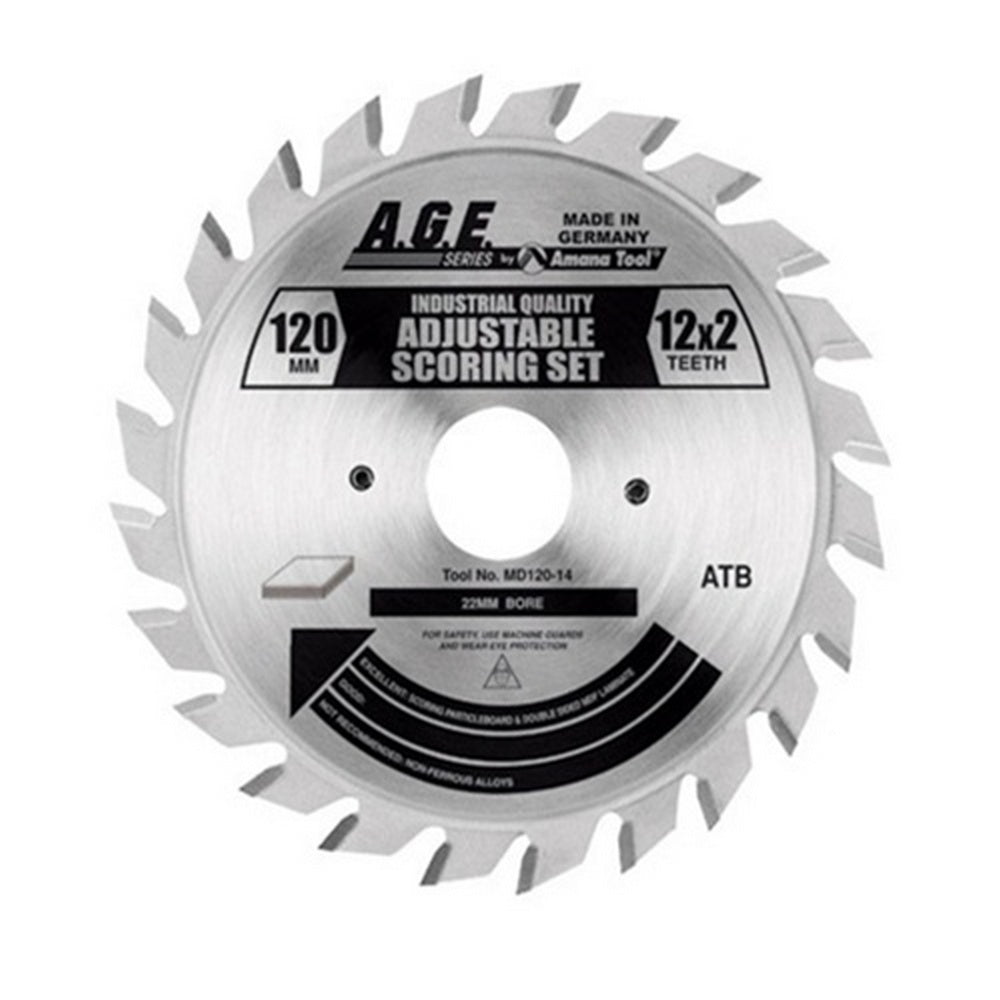 Amana Tool MD120-T10 120mm 可调节划线锯片组