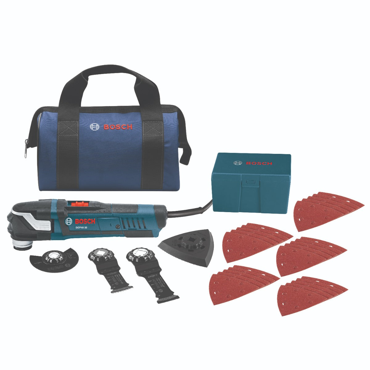 Bosch GOP40-30B Starlock Plus 摆动工具套装（含收纳包及 30 件配件）
