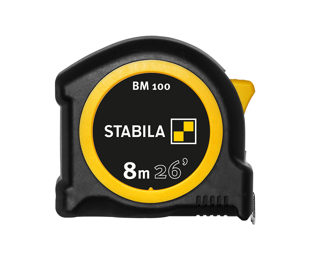 Stabila BM 100 30826 26 英尺/8 米公制英制双刻度口袋卷尺