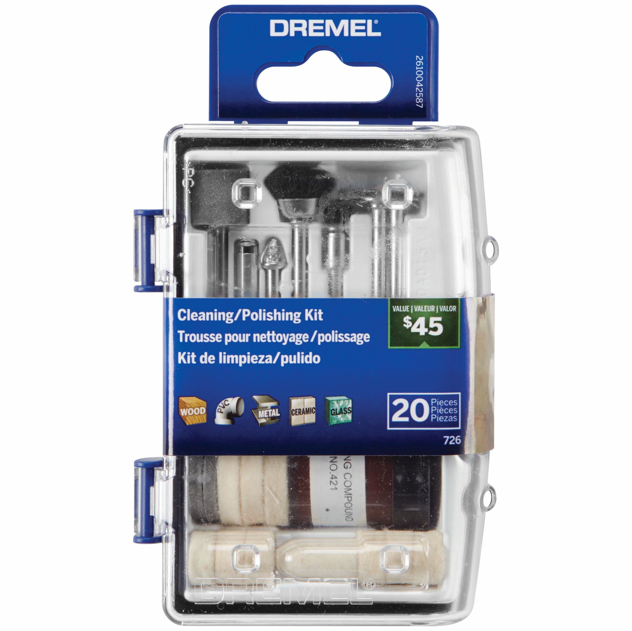 Dremel DR726-01 20 件套清洁/抛光微型配件组