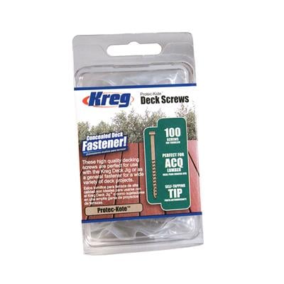 Kreg SDK-C2W-100 Protec-Kote 螺丝 - 2英寸 #8 粗牙 平头 100支装
