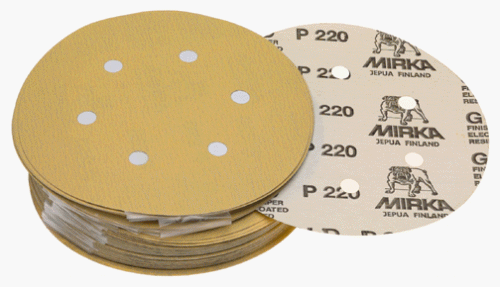 Mirka Gold 3 英寸 600 目 6 孔吸尘砂纸 (50 片装) 23-634-600