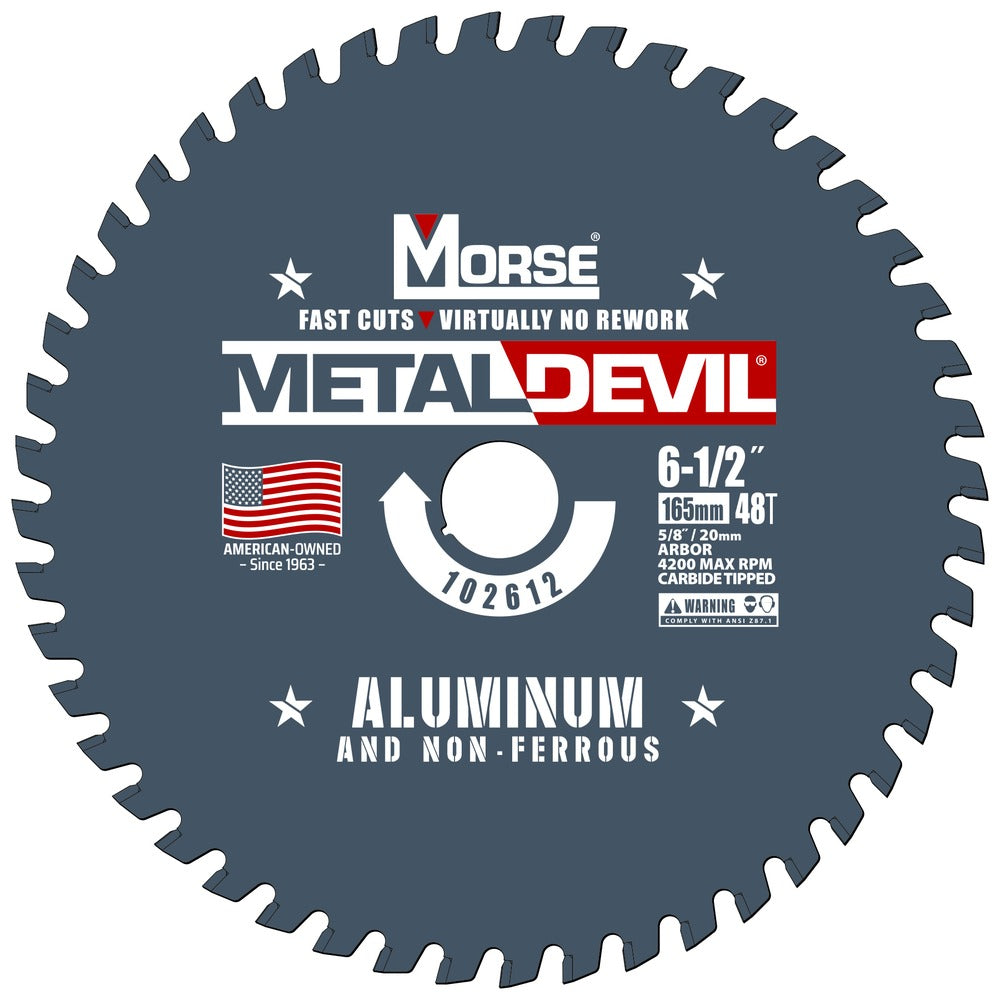 MK Morse 102599 6-1/2" 48T Metal Devil 不锈钢切割圆锯片 20mm 孔径