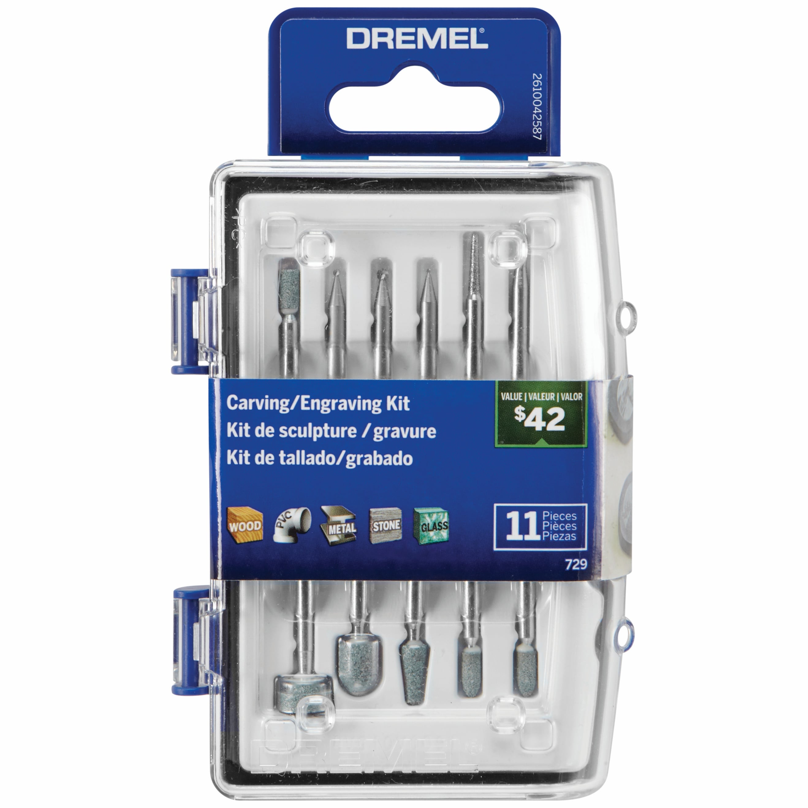 Dremel DR729-01 11 件套雕刻/铭刻微型配件套装