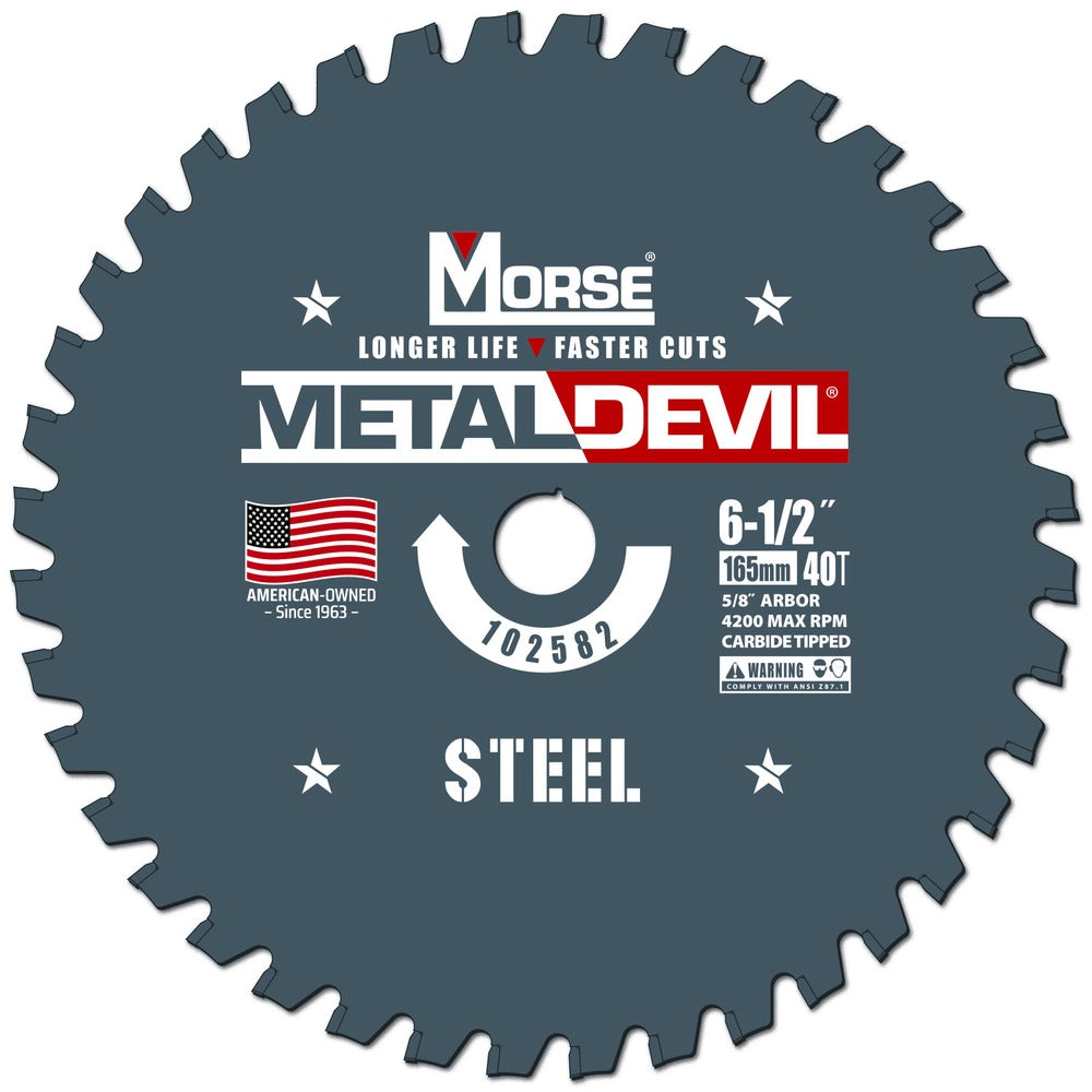 MK Morse MM102582 6-1/2 英寸 40 齿 Metal Devil 钢材切割圆锯片