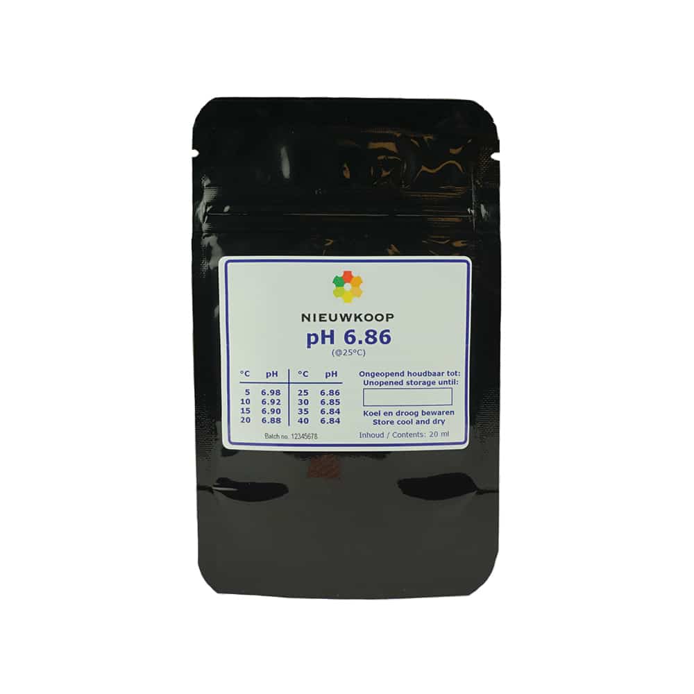 Nieuwkoop PH6100/PH6105 pH6.86 校准液 20ml 自立袋装
