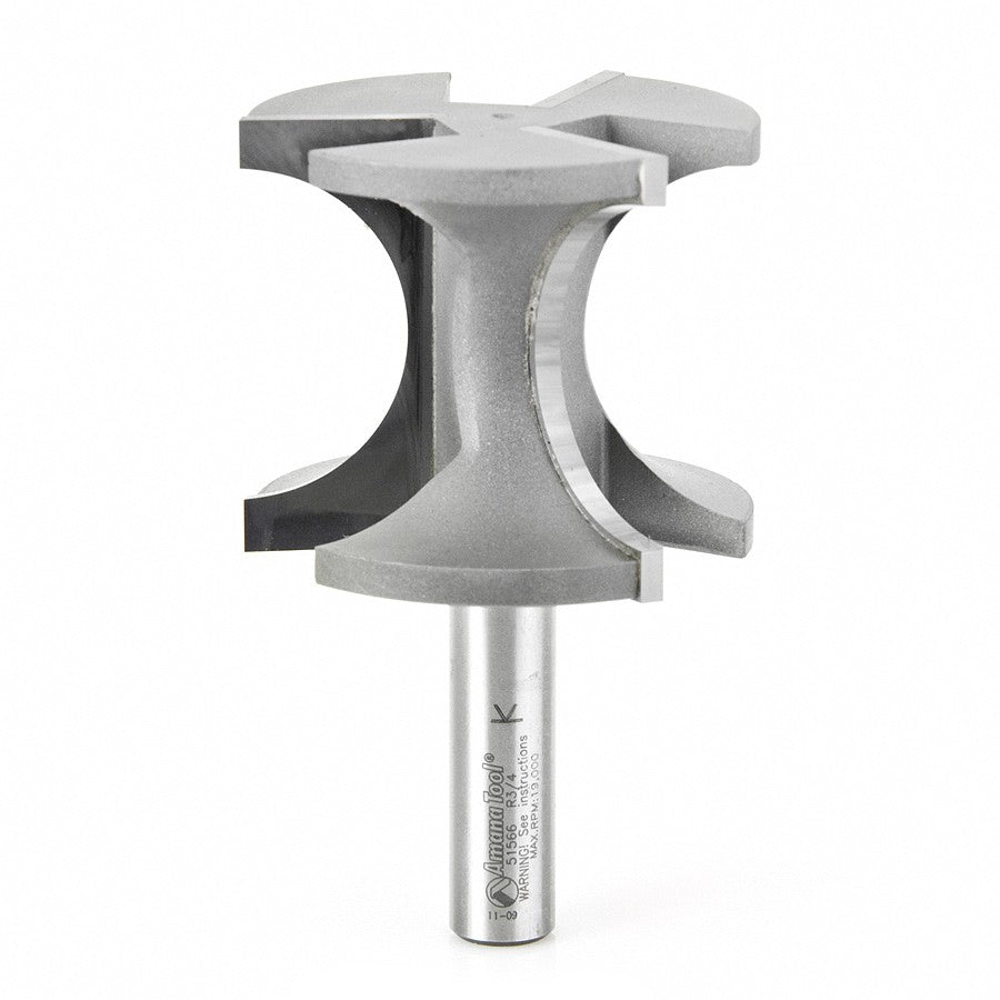 Amana Tool 51566 牛鼻铣刀 3/4 英寸半径 1/2 英寸柄径