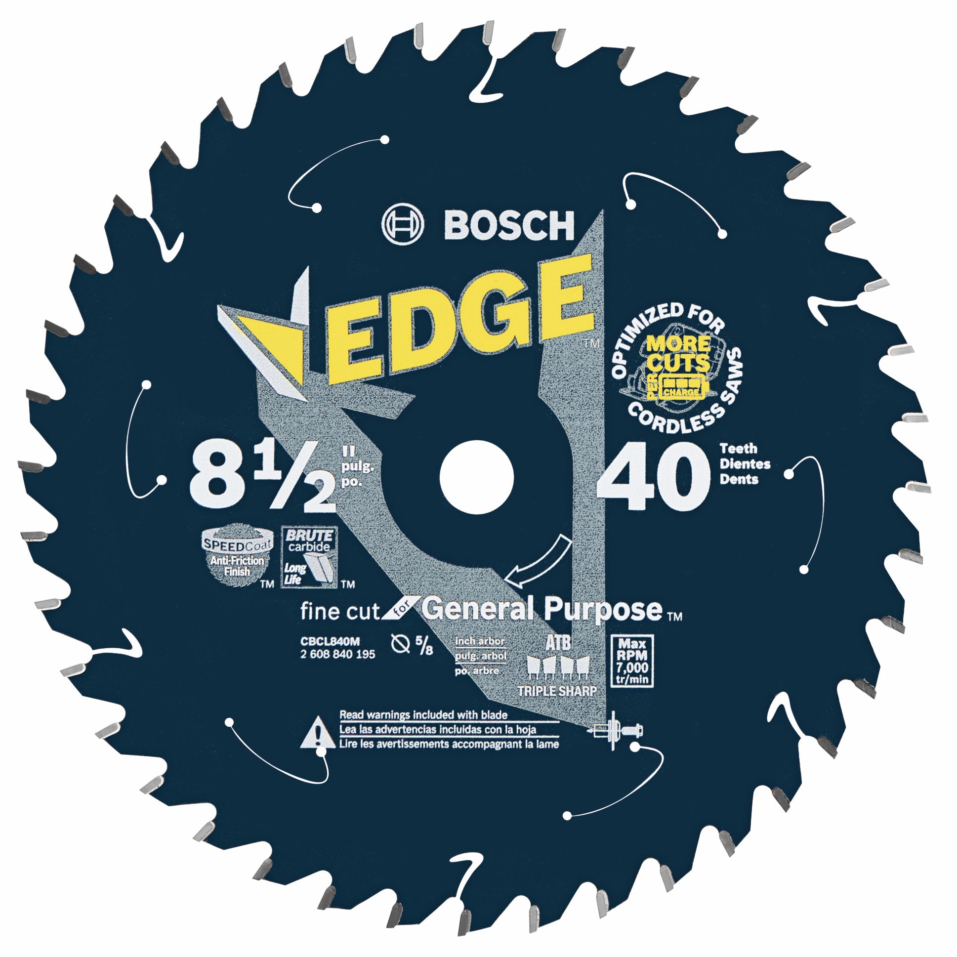 Bosch GP CBCL840M 8-1/2 英寸 40 齿无绳圆锯片
