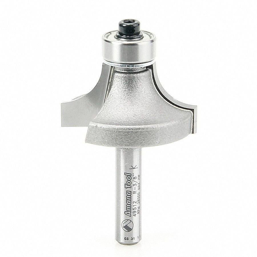 Amana Tool 49512 3/8 半径圆角修边刀 1/4 英寸柄