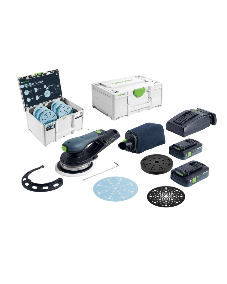 Festool PRO 6 英寸无绳随机轨道砂光机套装 FT577728KIT