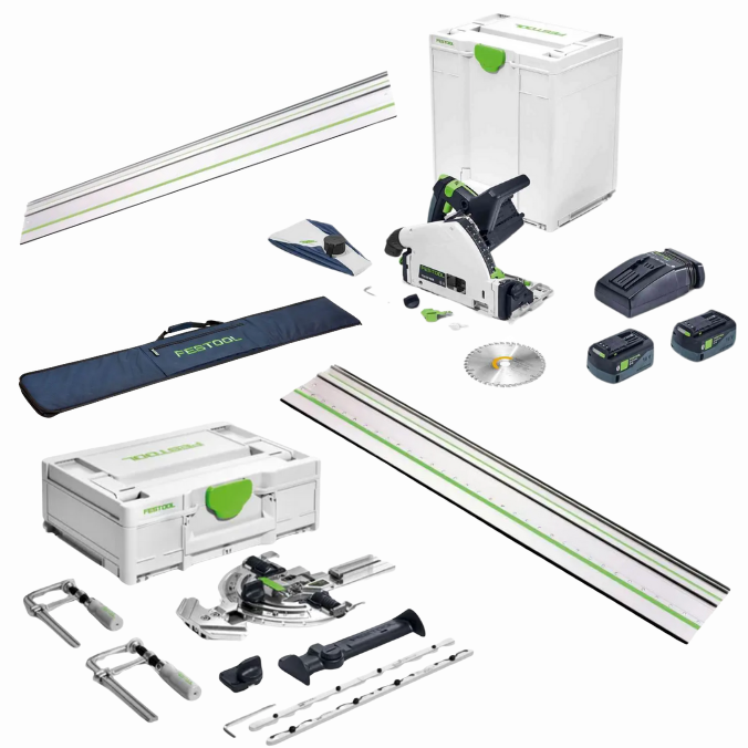 Festool TSC55KIT 无绳轨道锯套装（含 2 根 55 英寸导轨及配件）