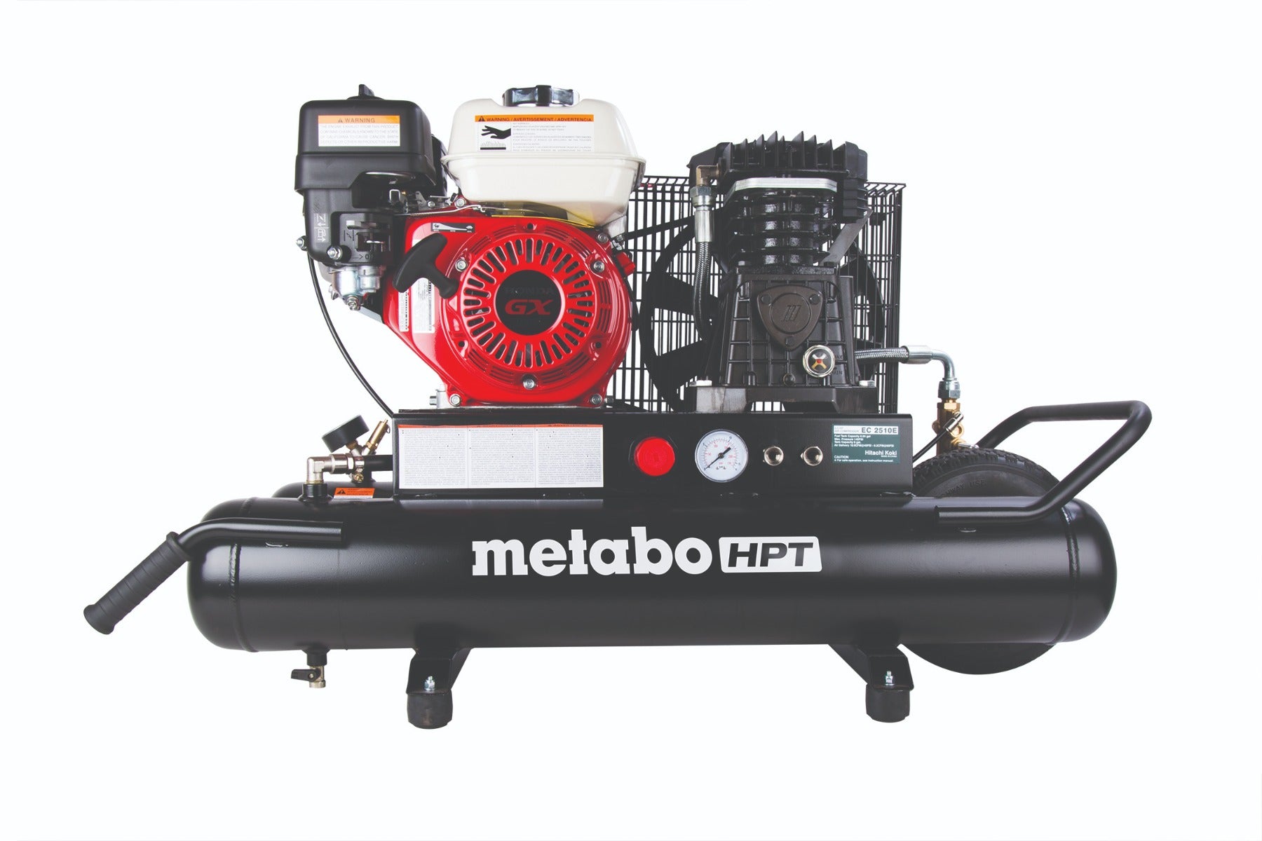 Metabo MBEC2510EM 8 加仑汽油驱动轮式空气压缩机