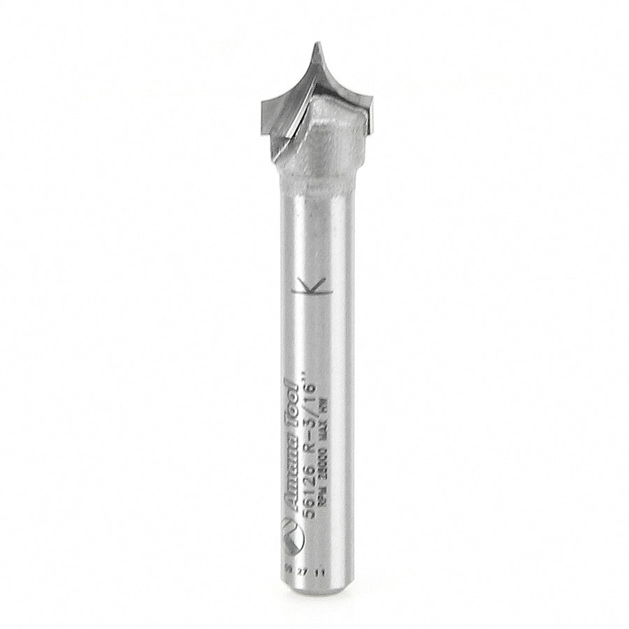 Amana Tool 56126 3/16 英寸半径圆角修边刀 1/4 英寸柄