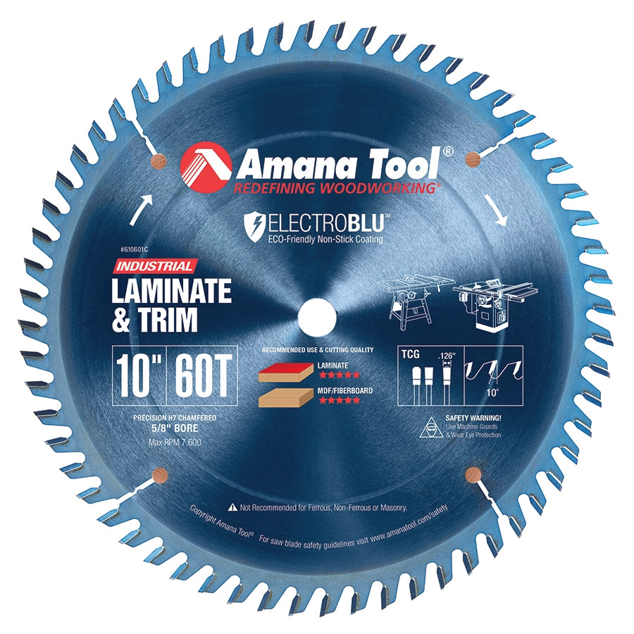 Amana Tool 610601C 10 英寸 60 齿 TCG 通用切割锯片
