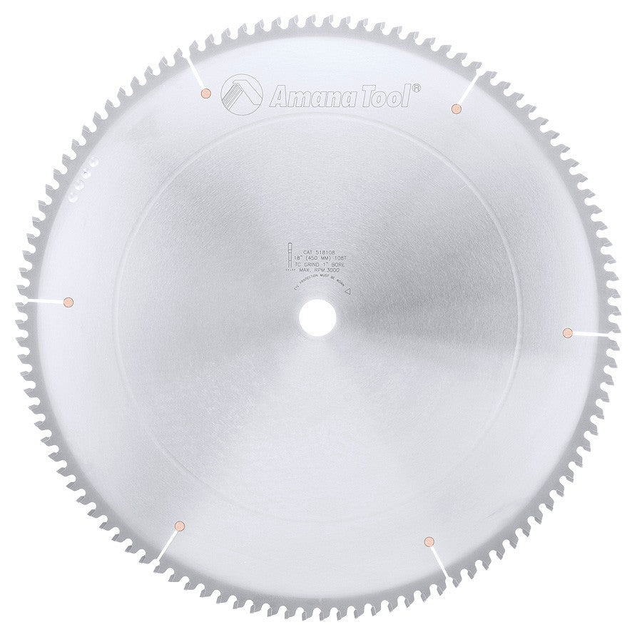 Amana Tool 518108 18英寸108齿非铁金属切割锯片