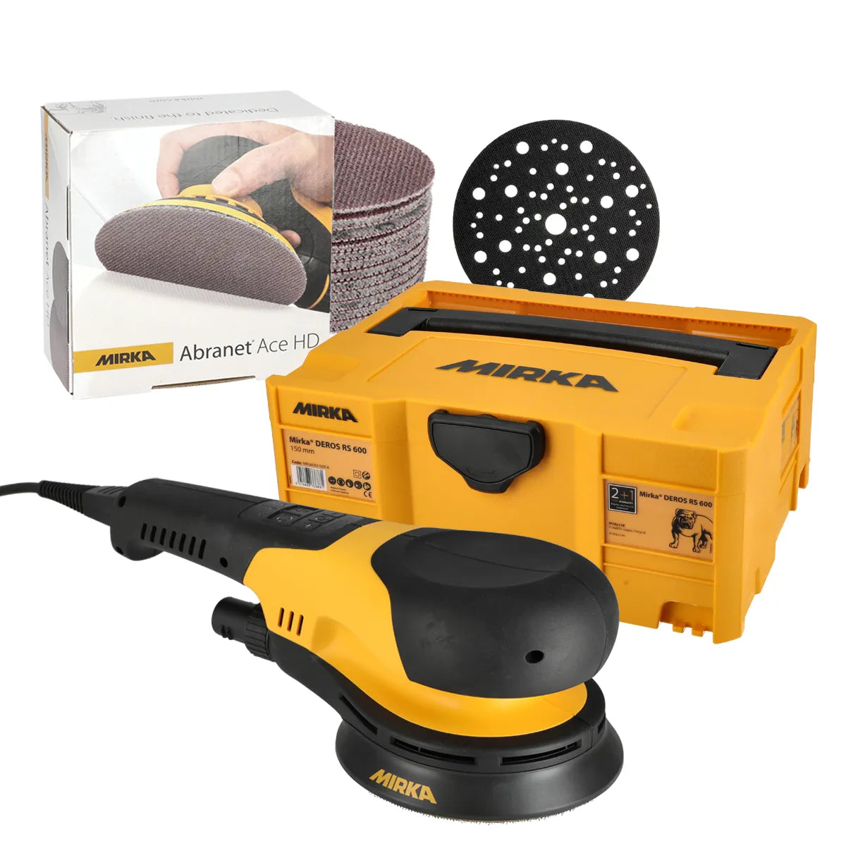 Mirka DEROS RS 600X 6 英寸重型旋转砂光机套装 (MKMUS-CTRSA)