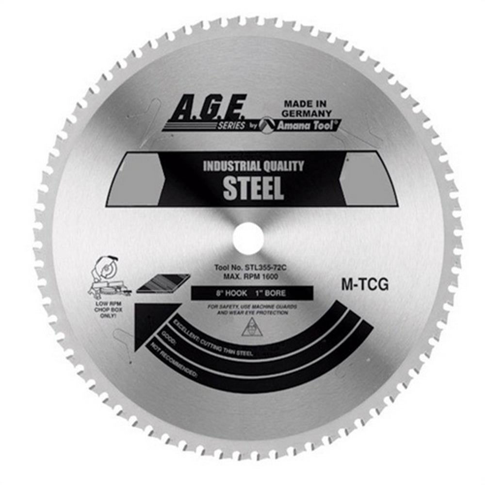 Amana Tool STL254-52 10英寸52齿30mm孔径钢材切割锯片