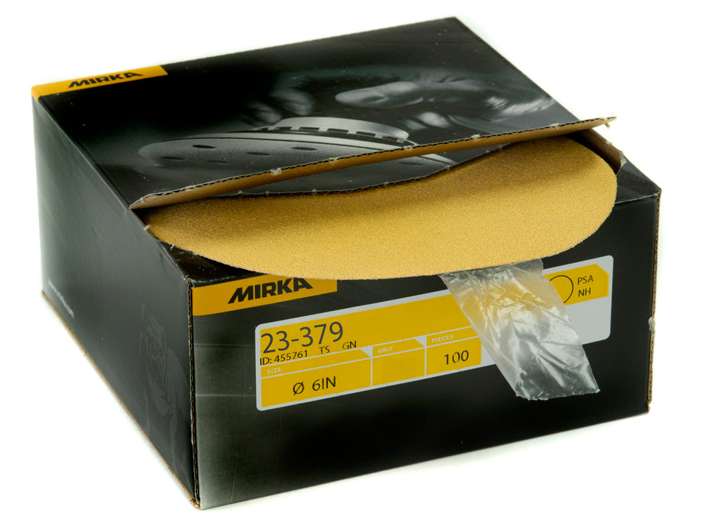 Mirka Gold 6 英寸 120 目 PSA 自粘砂碟 (货号 23-379-120)