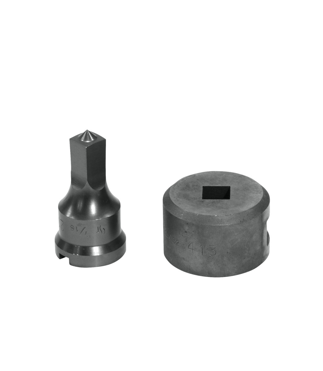 Edwards Ironworkers PDSQ7/16 7/16 英寸方形冲头与模具套件(带键槽)
