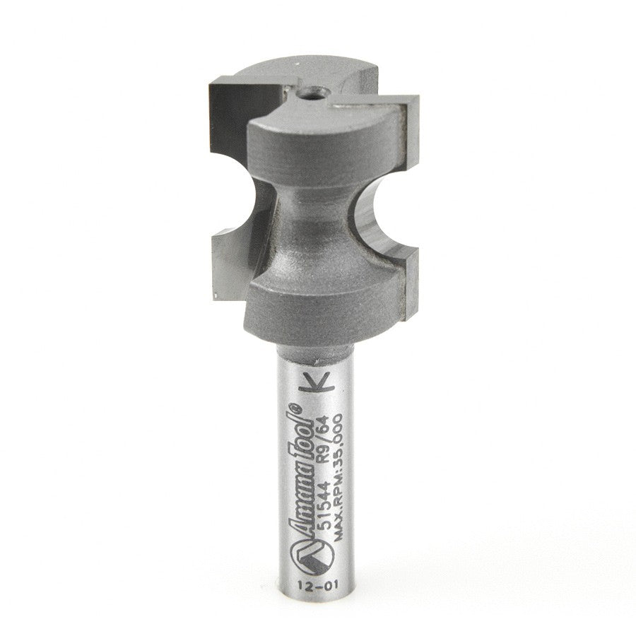 Amana Tool 51544 牛鼻圆角铣刀 9/64 英寸半径 1/4 英寸柄径
