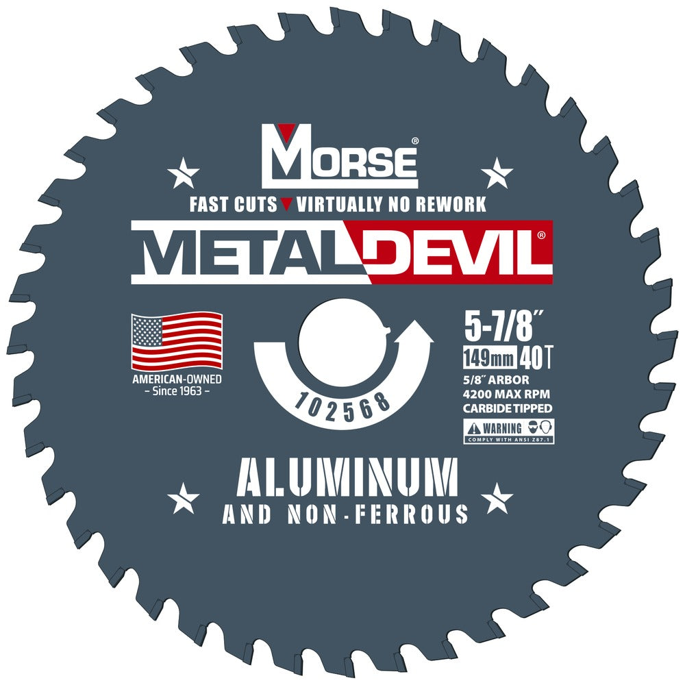 MK Morse 102568 5-7/8" 40T Metal Devil 铝合金切割圆锯片