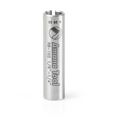 Amana Tool RB-102 1/4 英寸转 1/8 英寸高精度钢制夹头减径套