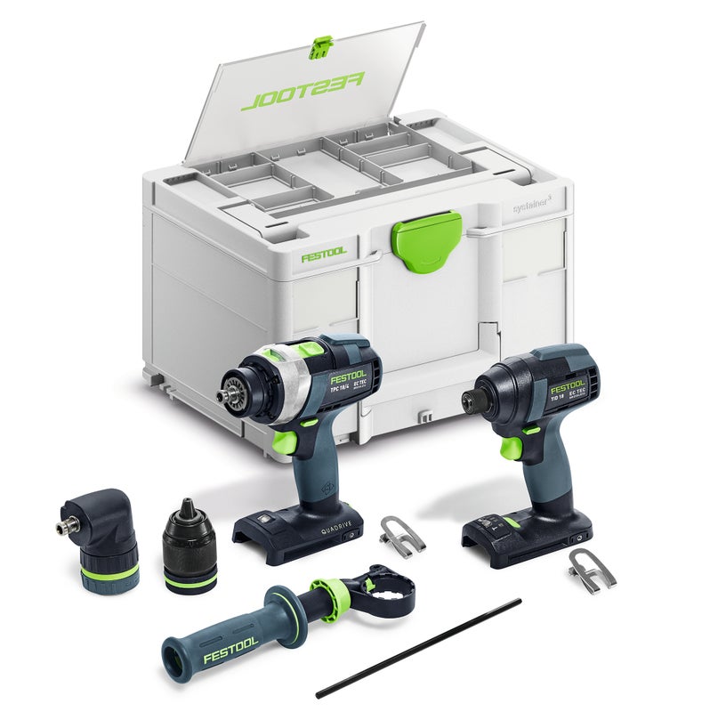 Festool TID 18 充电式冲击起子与 TPC 18 锤钻组合套装 578830