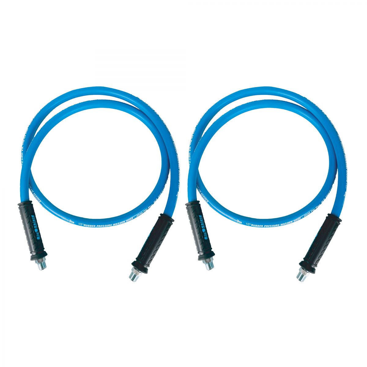 Blubird Blu Shield Tough Tek 1/2" X 6' 橡胶高压清洗机软管 2 件套 TTPW1206-NM-2PK