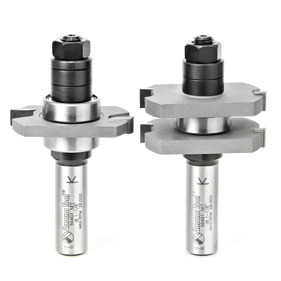 Amana Tool 55407 1/4 英寸槽宽榫舌与槽口套装