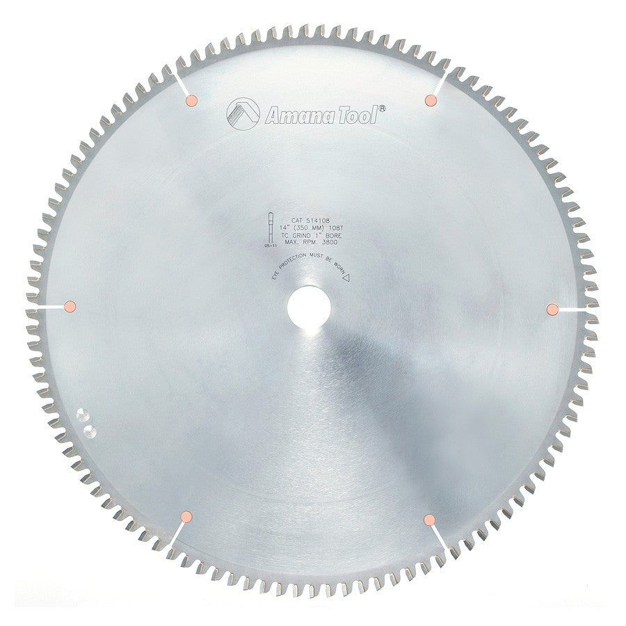 Amana Tool 514108 14英寸108齿非铁金属TCG锯片