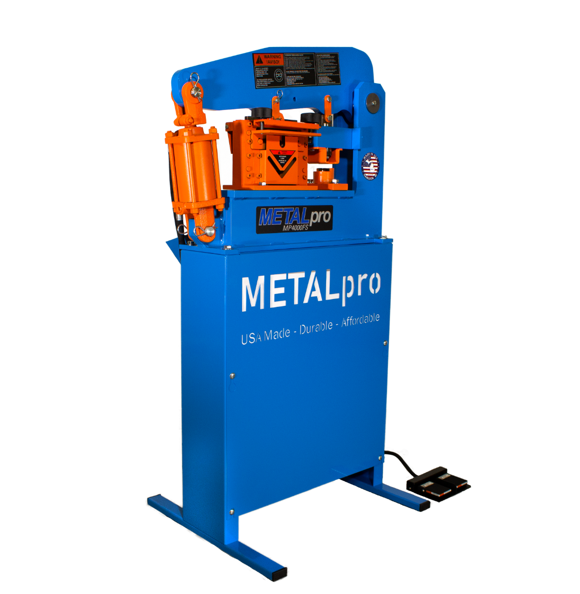 MetalPro MP4000FS 40 吨多功能冲剪机（含 6 英寸剪切口及脚踏开关）
