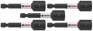 Bosch RBITNS7162B 5 件套 Impact Tough 7/16 x 2-9/16 英寸螺母套筒（散装）