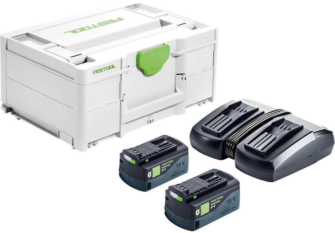 Festool 577079 Energy Set SYS 18V 双 5.0Ah 电池及 TCL 6 DUO 充电器套装