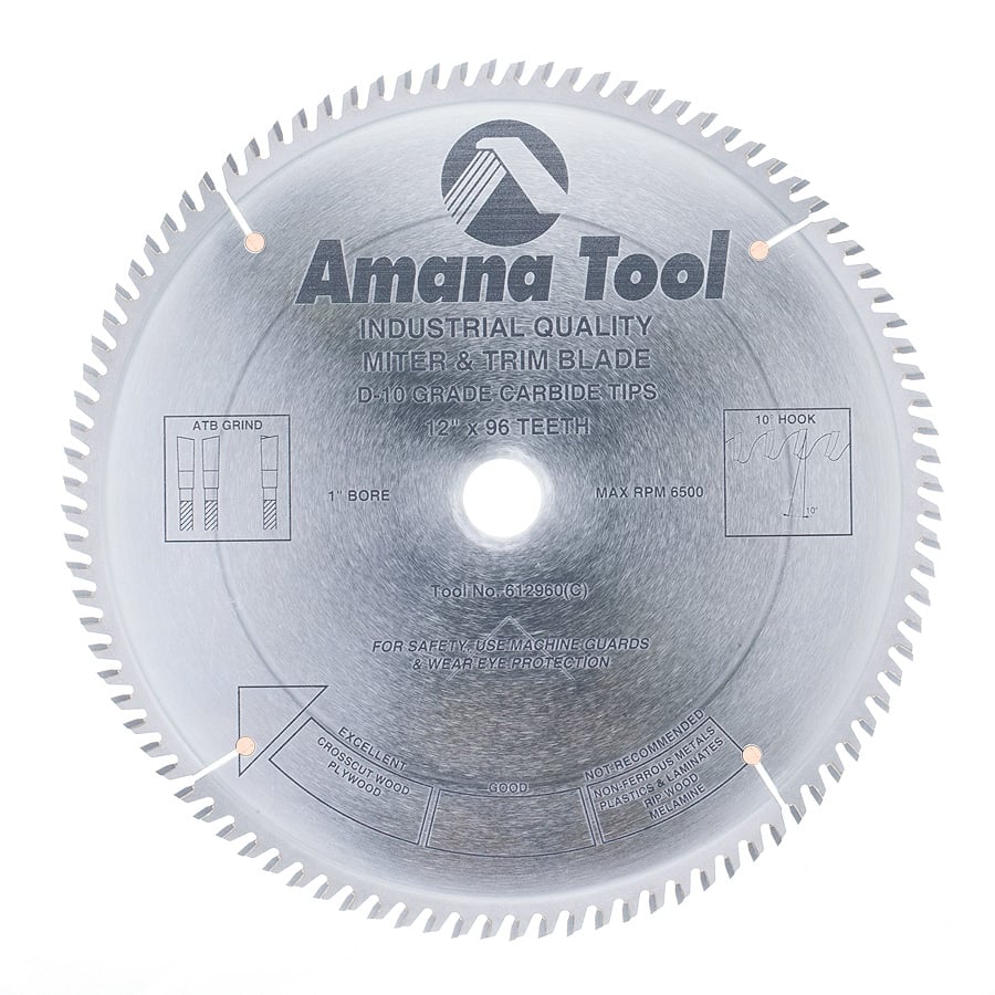 Amana Tool 612960 12英寸96齿修边锯片