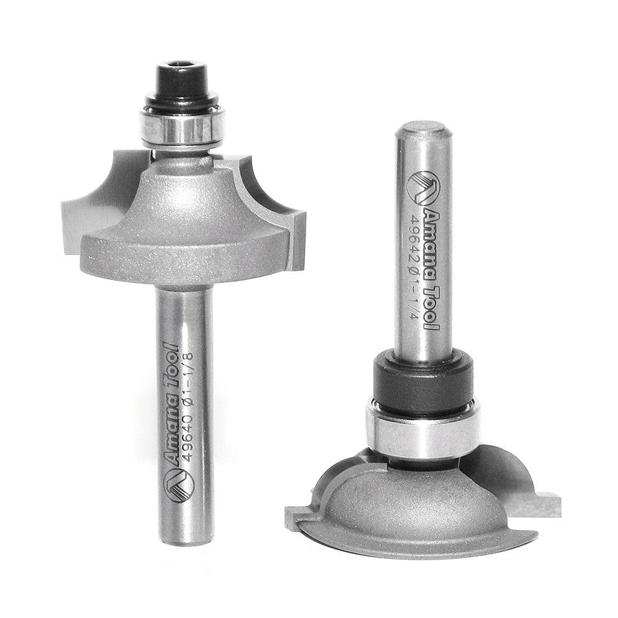 Amana Tool 49643 1/4 英寸柄径珠饰门框与横档刀具套装