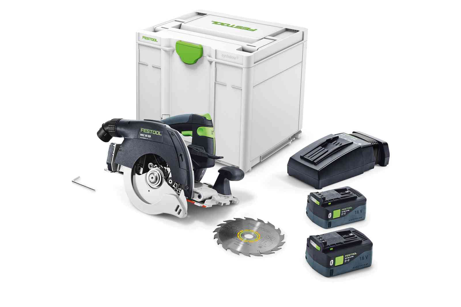 Festool 577680 HKC 55 Plus 无轨锯套装（含 5.0Ah 电池）