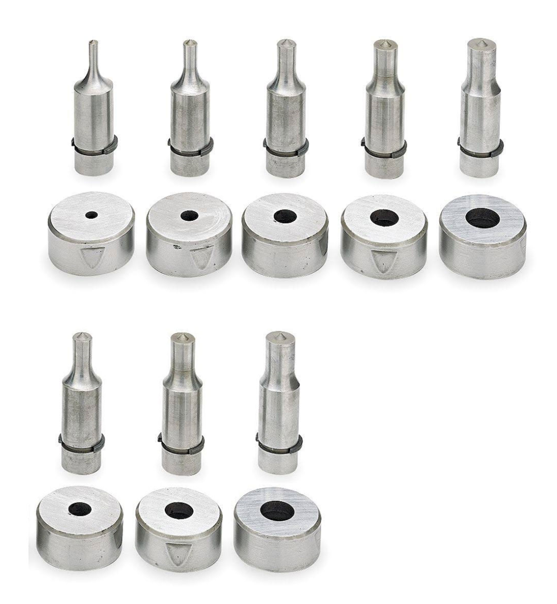 MetalPro MP4142 8 件套圆形冲孔模具组（9/32 至 23/32 英寸）
