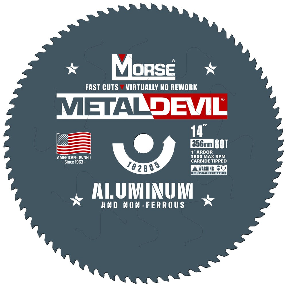 MK Morse 102865 14 英寸 80 齿 Metal Devil 铝合金切割圆锯片