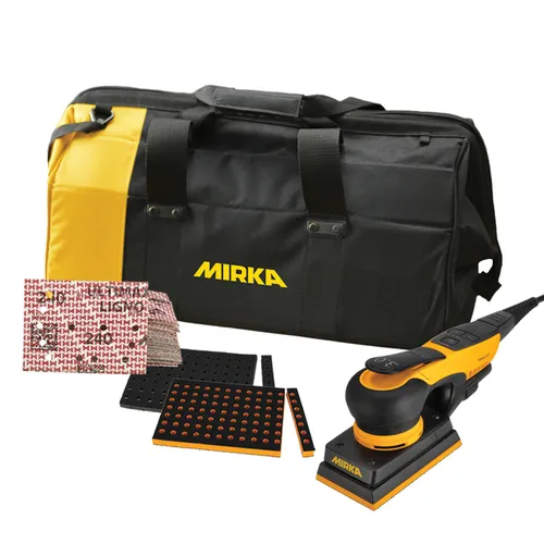 Mirka DEOS 343XCV 3x4 英寸轨道砂光机套装 MUS-SUM25-EL2