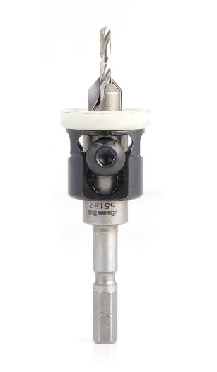 Amana Tool 55182 硬质合金 82 度沉头钻 (3/8 x 1/8) CENTROTEC 接口