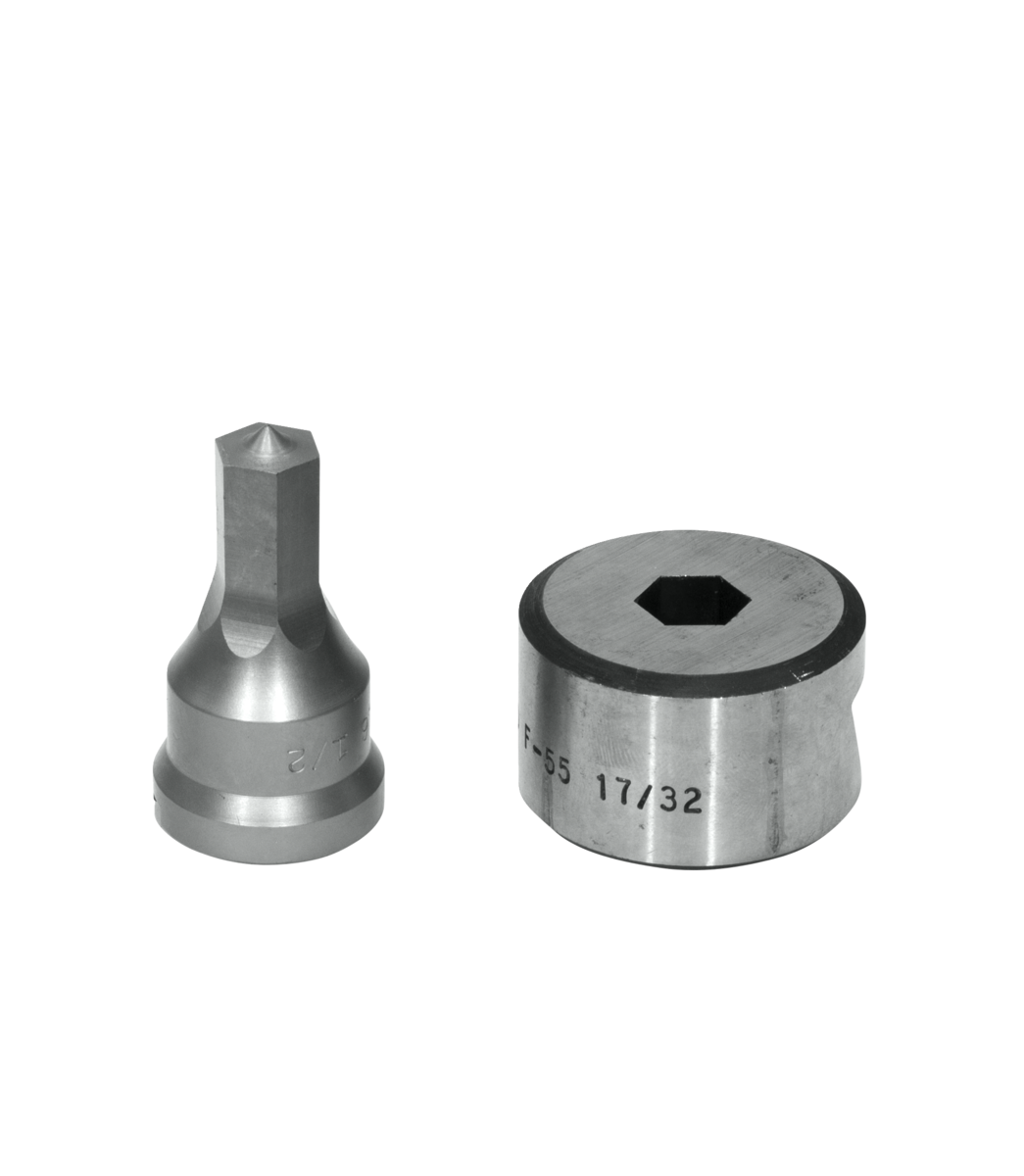 Edwards Ironworkers PDH1/2 1/2 英寸六角冲头与模具组（带键槽）