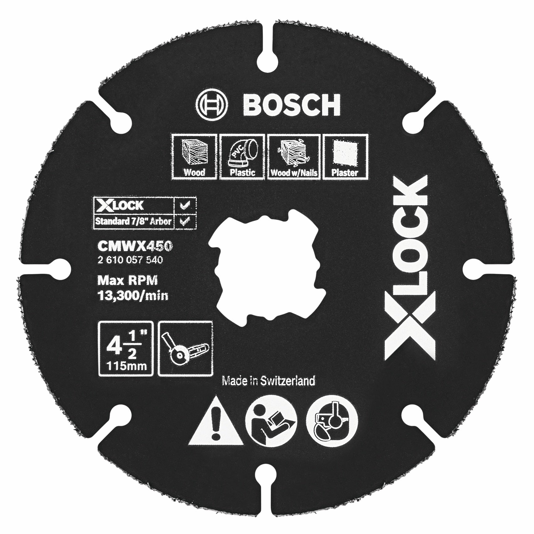 Bosch RBCMWX450 4-1/2 英寸 X-LOCK 碳化硅多功能切割片
