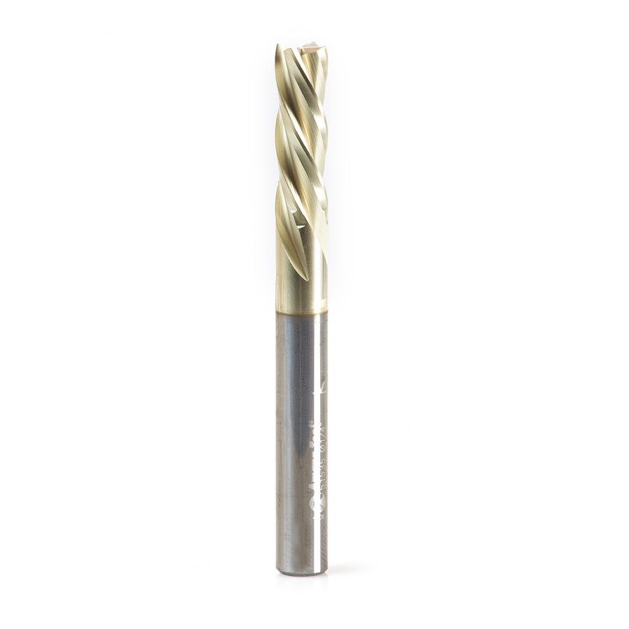 Amana Tool 51535 1/4英寸下切玻璃纤维ZrN涂层螺旋铣刀