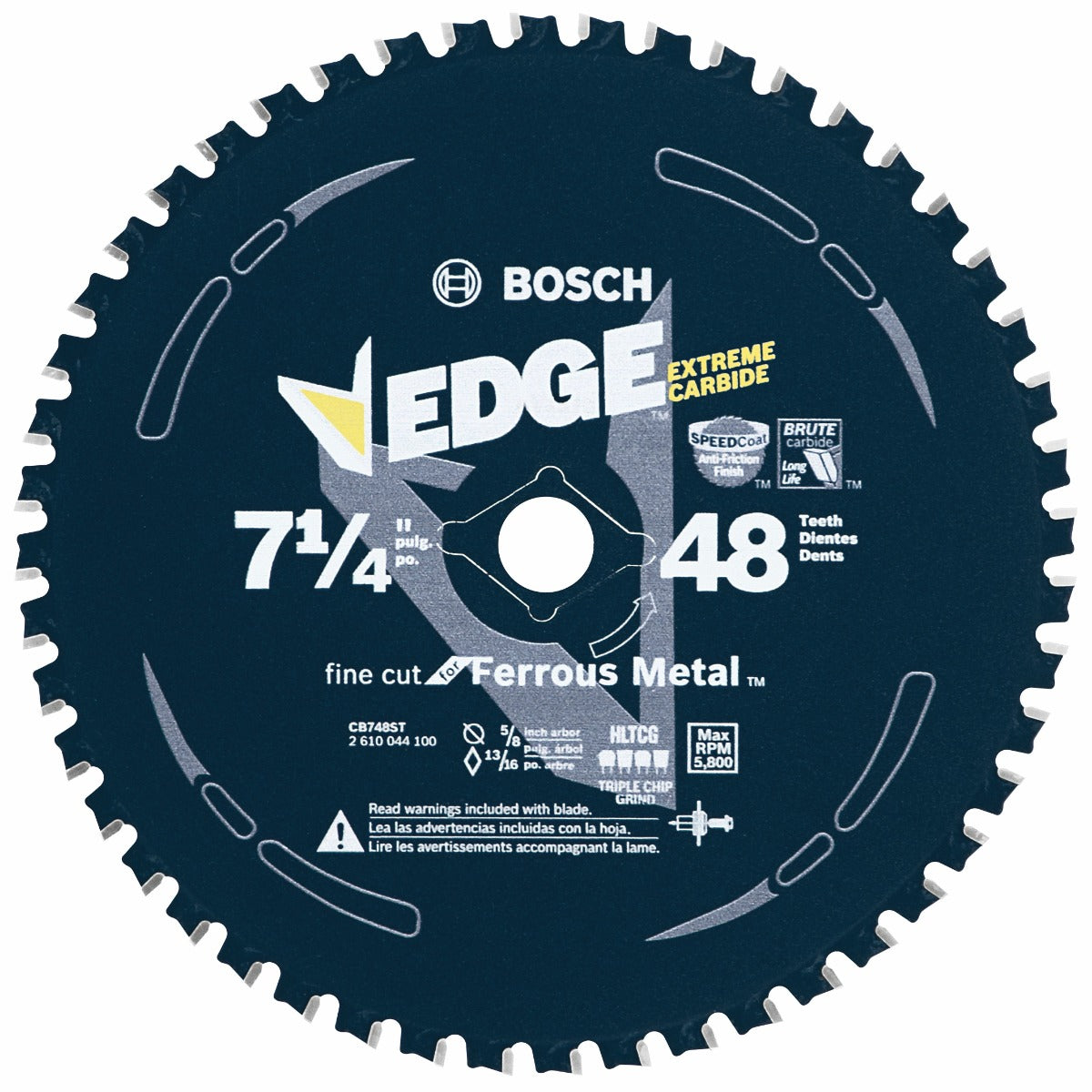 Bosch RBCB748ST 7-1/4 英寸 48 齿黑色金属切割圆锯片
